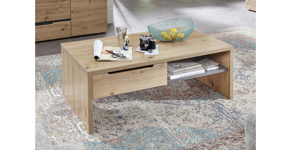 COUCHTISCH 110/65/40 cm rechteckig Graphitfarben, Eiche Artisan - Graphitfarben/Eiche Artisan, Design, Holzwerkstoff (110/65/40cm) - Carryhome