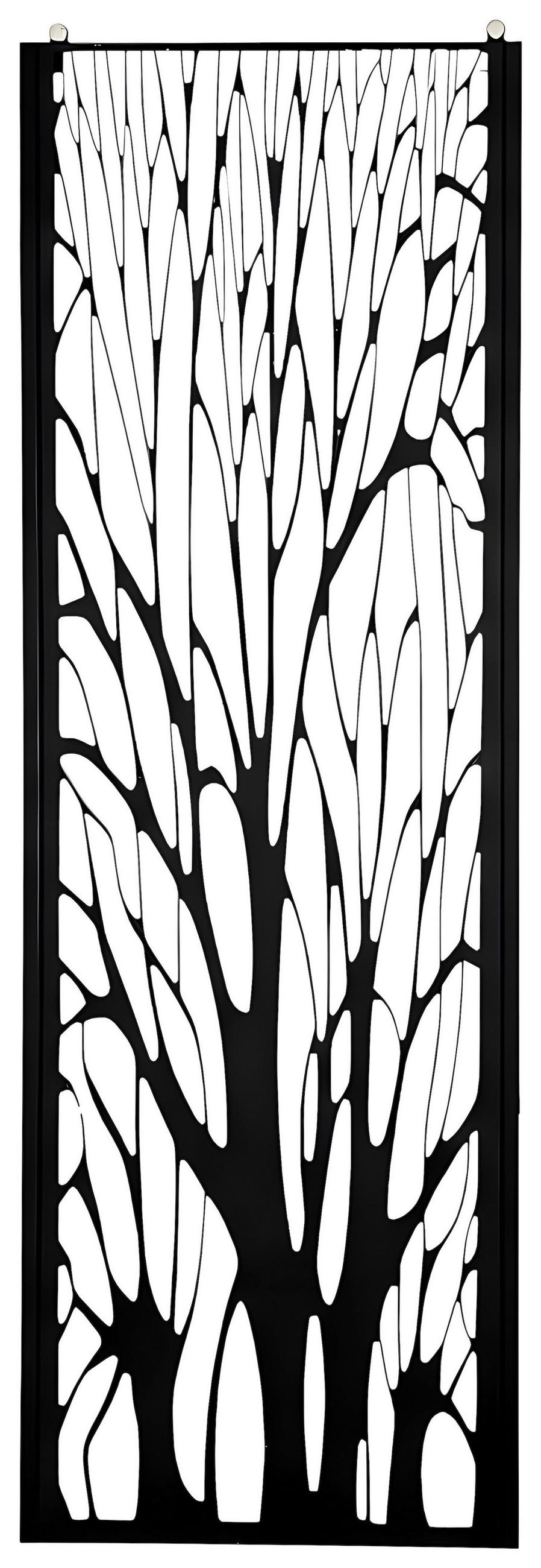 SICHTSCHUTZ - Schwarz, MODERN, Metall (50/150cm) - Prestige Home