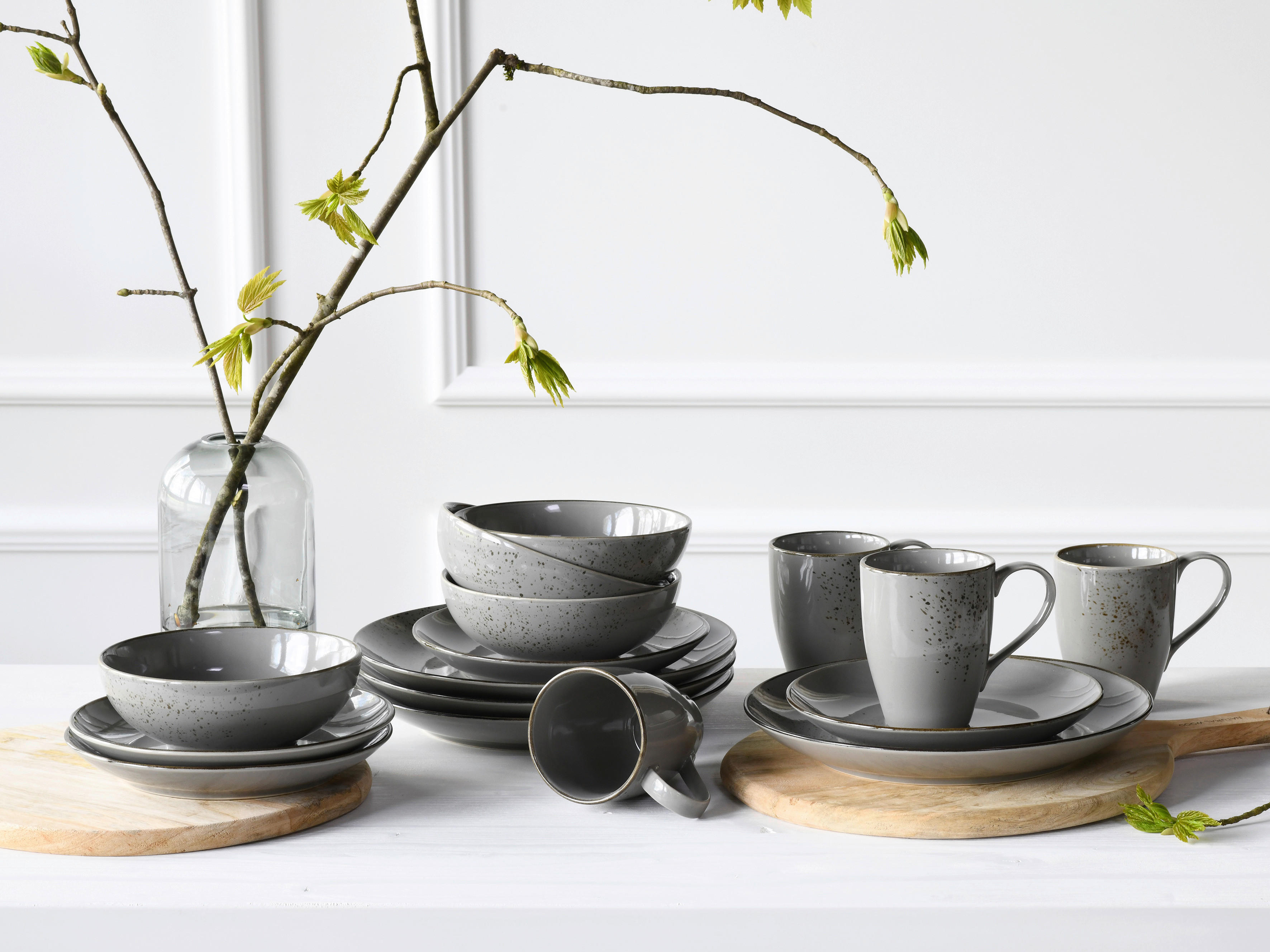 SKÅLSET 6 delar 16,5 cm   - grå, Trend, keramik (16,5cm) - Creatable