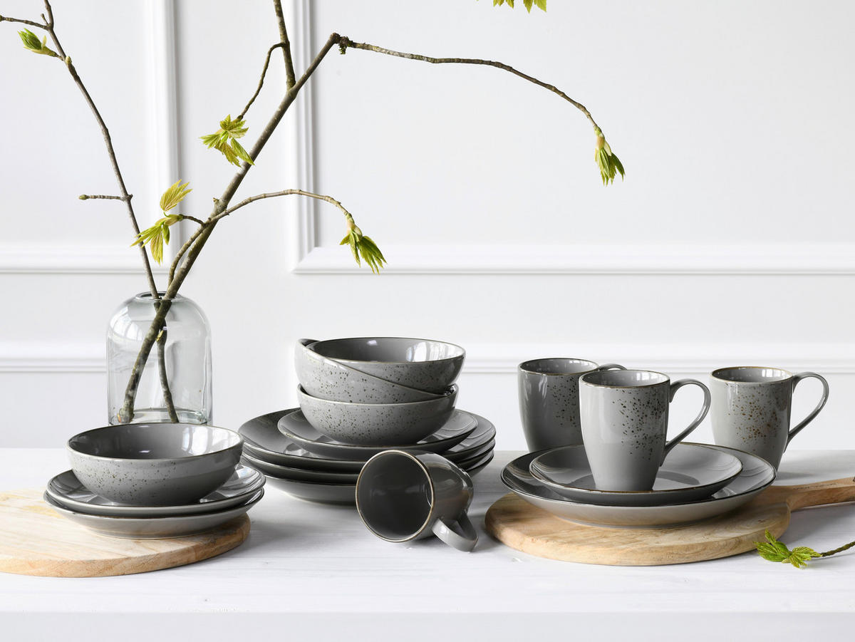 SCHÜSSELSET 6-teilig 16,5 cm  - Grau, Trend, Keramik (16,5cm) - Creatable