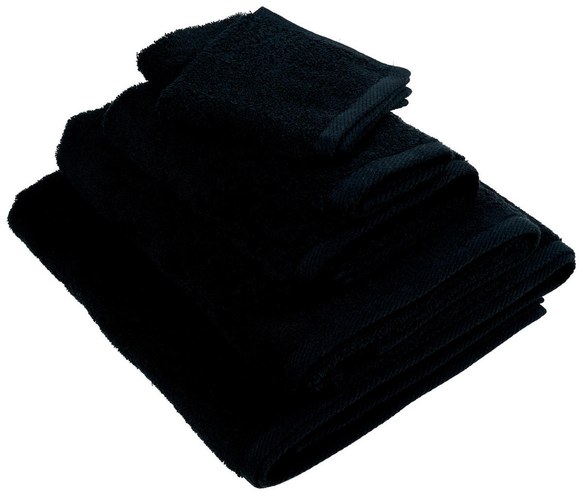 HANDTUCH Palma Schwarz  - Schwarz, Basics, Textil (50/100cm) - Esposa
