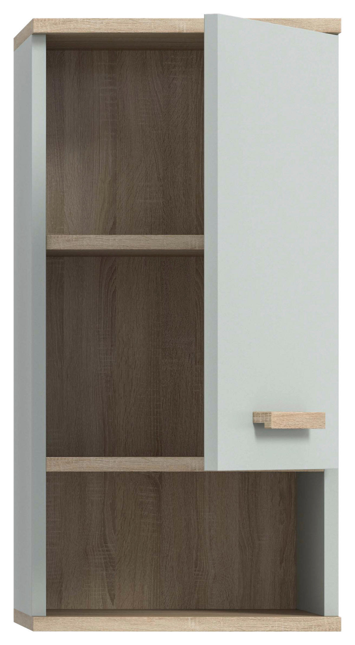 HÄNGESCHRANK 34/68/28 cm  - Graugrün/Eiche San Remo, MODERN, Holzwerkstoff/Kunststoff (34/68/28cm) - MID.YOU