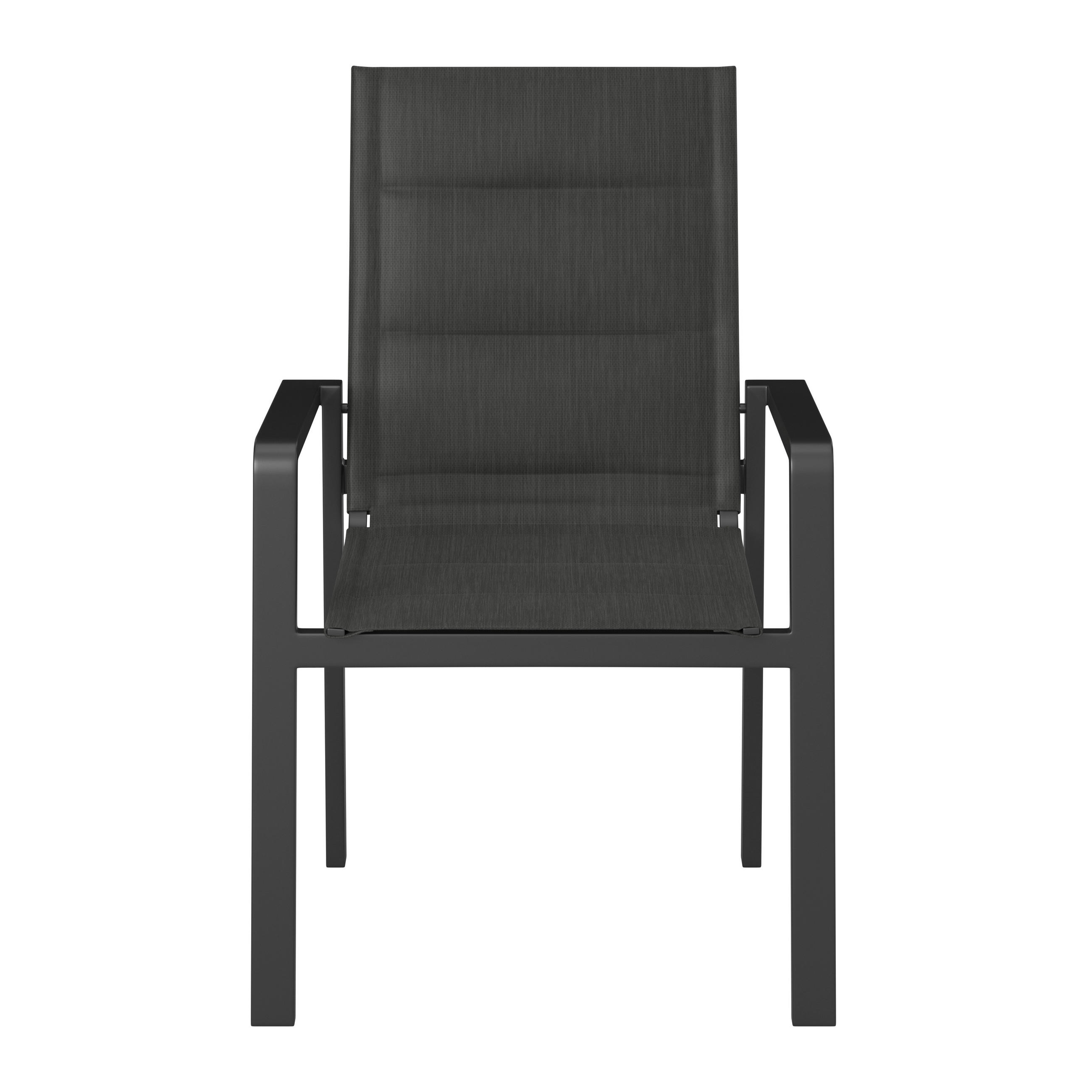 Scaun De Stivuit in metal, textil antracit, gri  - antracit/negru, Konventionell, metal/textil (58/90/60cm) - Ambia Garden