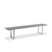 GARTENBANK 180/46/40 cm  in Grau  - Edelstahlfarben/Grau, Design, Kunststoff/Metall (180/46/40cm)