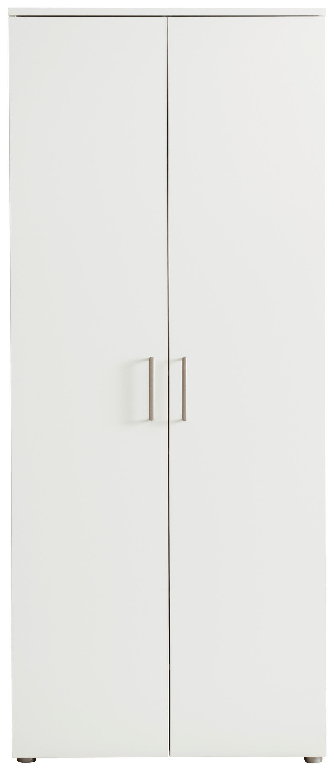 SCHUHSCHRANK Weiß  - Schwarz/Weiß, Basics, Holzwerkstoff/Kunststoff (80/200/38cm) - Moderano