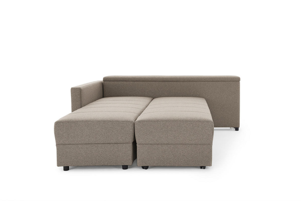 ECKSOFA in Webstoff Hellgrau  287/229 cm  - Hellgrau/Schwarz, Design, Kunststoff/Textil (287/229cm) - LOOKS by W.Joop