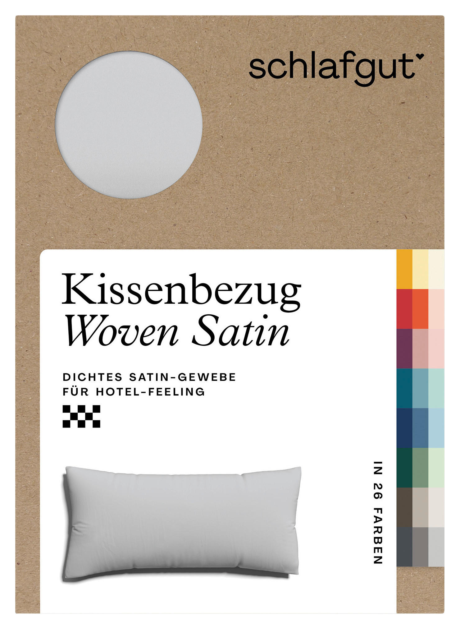 KOPFKISSENBEZUG WOVEN SATIN 40/80 cm  - Hellgrau, Basics, Textil (40/80cm) - Schlafgut