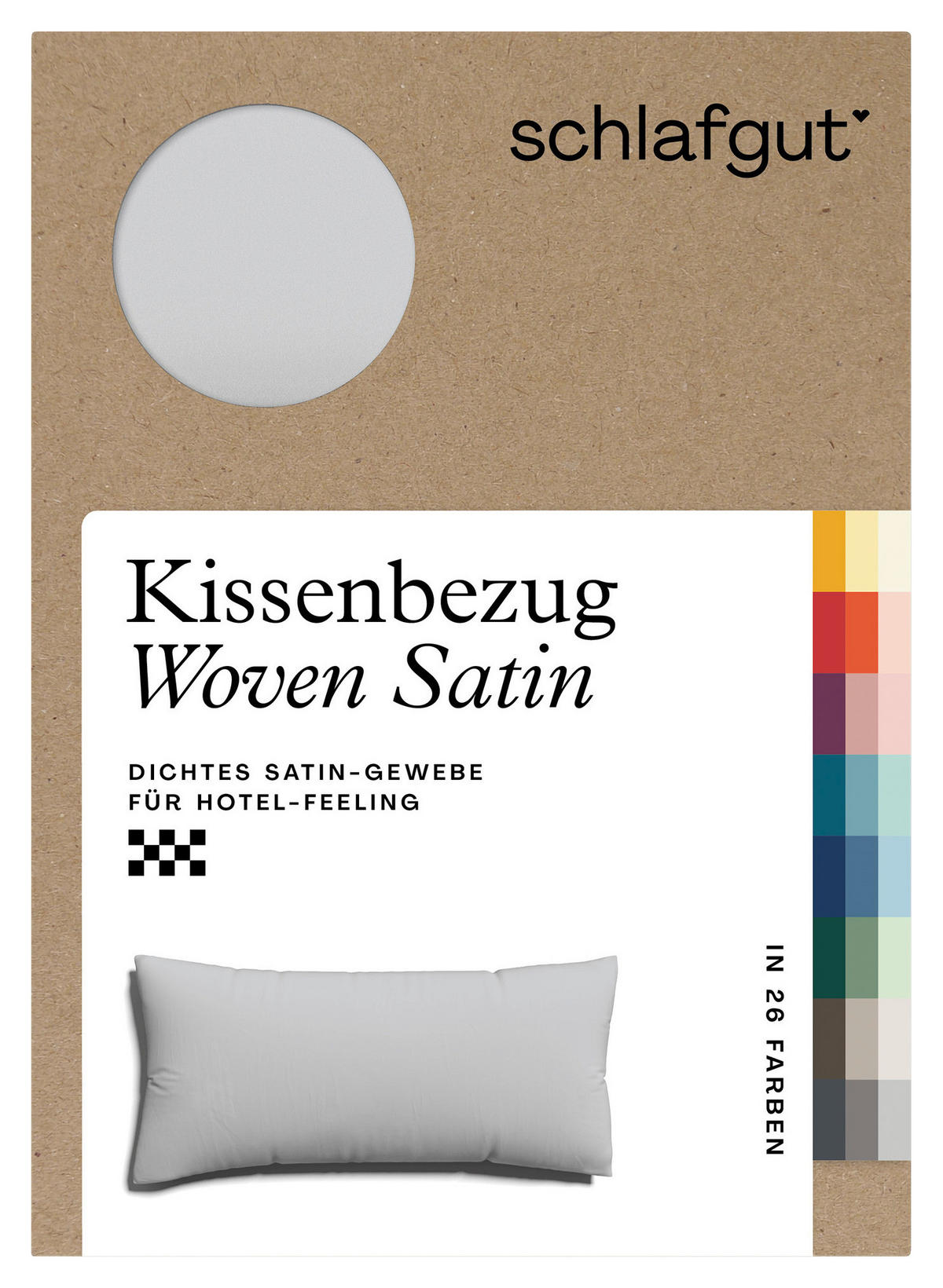 KOPFPOLSTERBEZUG WOVEN SATIN 40/80 cm  - Hellgrau, Basics, Textil (40/80cm) - Schlafgut