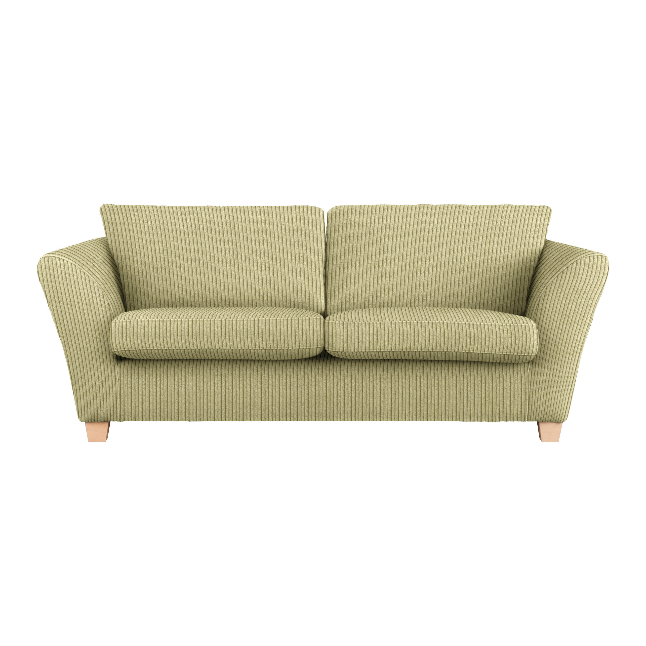 3-SITS SOFFA i manchester lime  - lime/naturfärgad, trä/textil (216/70-85/95cm) - MID.YOU