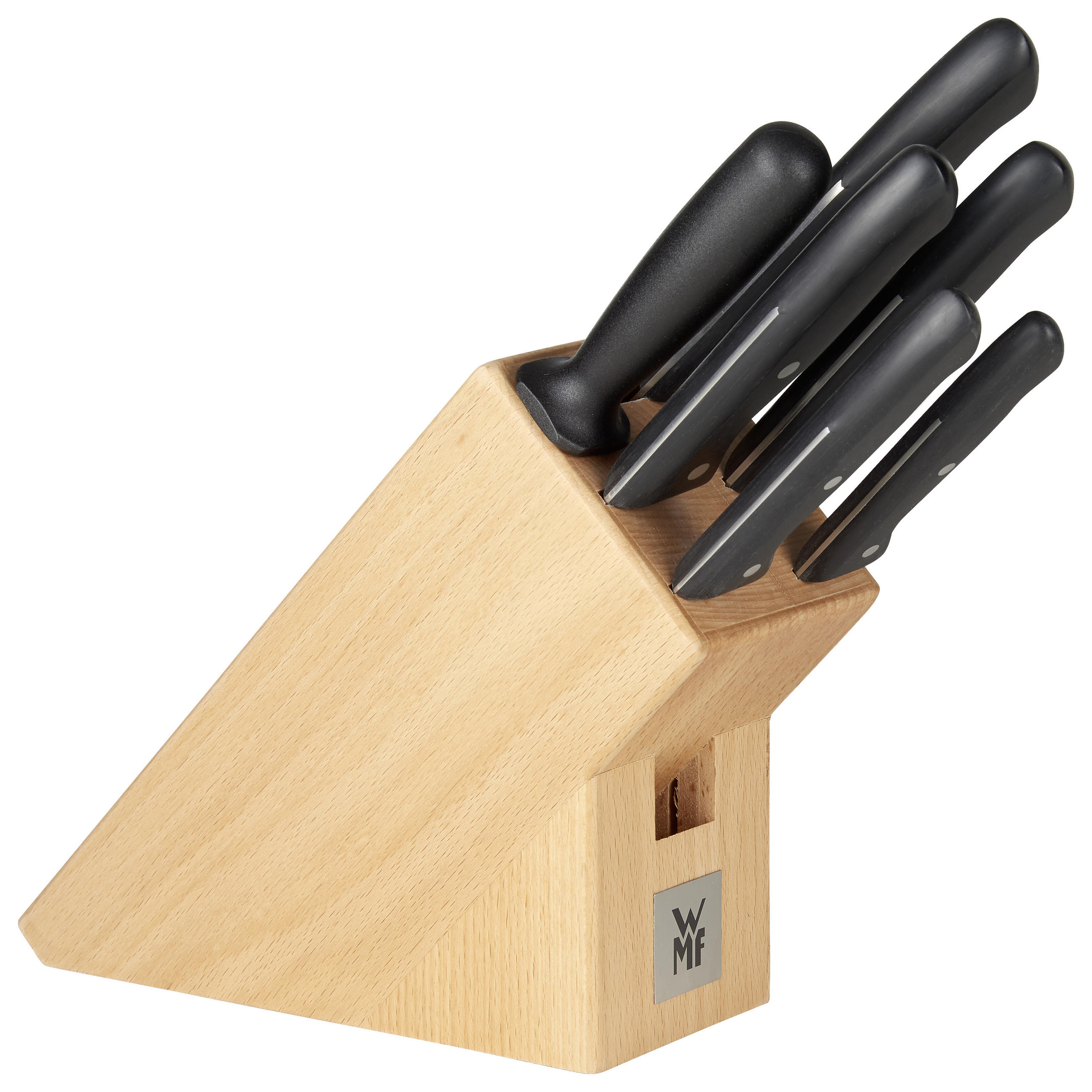 MESSERBLOCK Classic Line 7-teilig  - Naturfarben, Design, Holz/Metall (25cm) - WMF