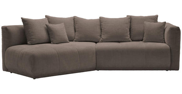 ECKSOFA  in Chenille Taupe  180/315 cm  - Taupe/Schwarz, MODERN, Kunststoff/Textil (180/315cm) - Hom`in