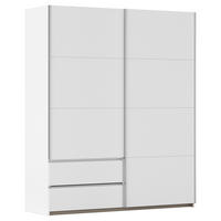 SCHWEBETÜRENSCHRANK in Weiss  - Weiss/Alufarben, Modern, Holzwerkstoff (175/210/59cm) - Rauch Möbel