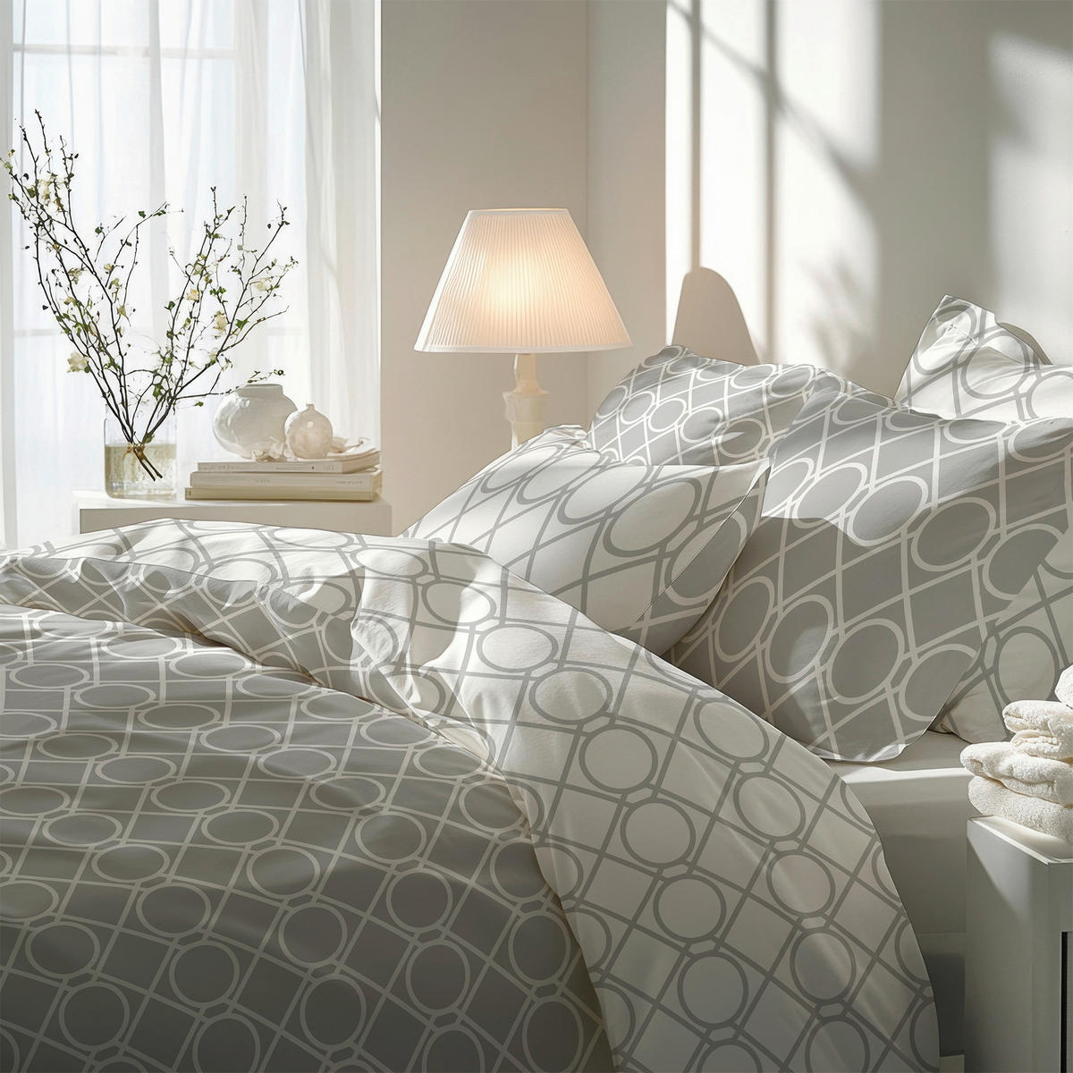 BETTWÄSCHE Renforcé 100/135 cm  - Grau, Design, Textil (100/135cm) - Florella