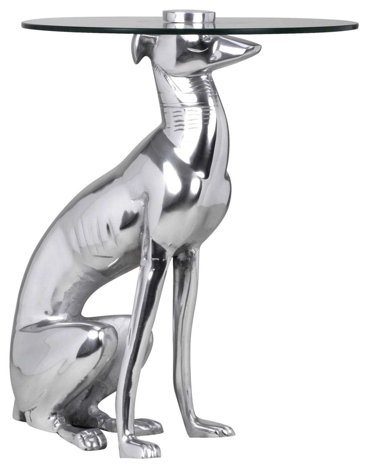 BEISTELLTISCH in Metall 40/40/50 cm  - Silberfarben, Modern, Glas/Metall (40/40/50cm) - MID.YOU