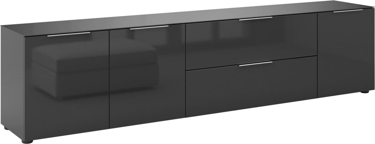 LOWBOARD Style  in 225/53,9/40 cm  - Chromfarben/Anthrazit, Basics, Glas/Holzwerkstoff (225/53,9/40cm)