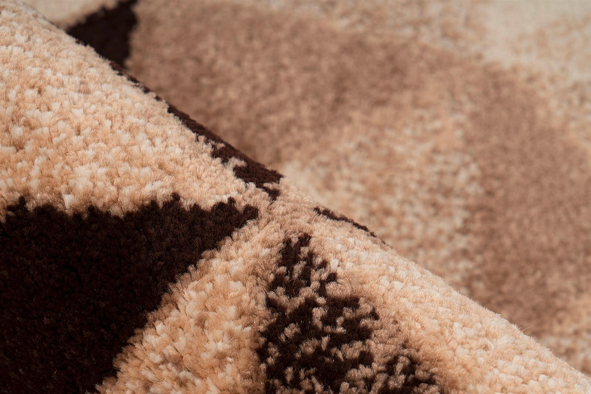 TEPPICH 160/230 cm Naila 200 Creme / Braun Braun, Creme  - Creme/Braun, KONVENTIONELL, Textil (160/230cm)