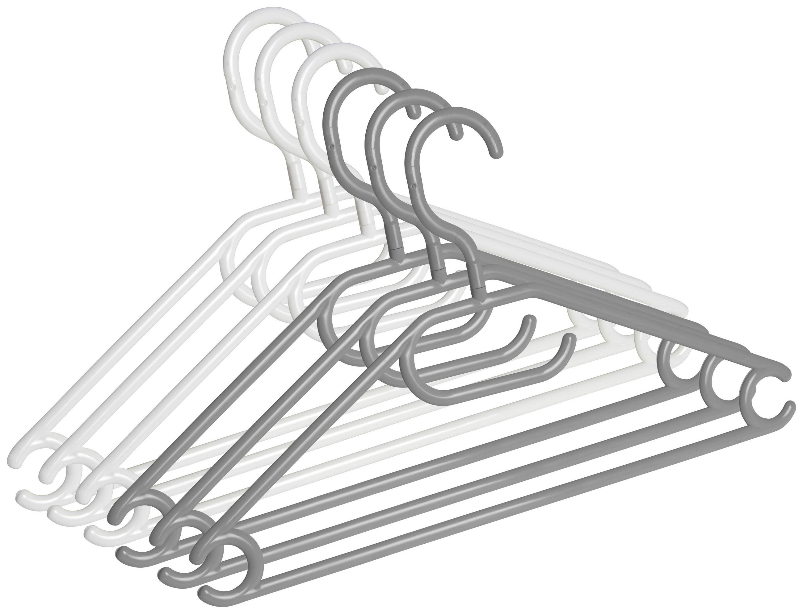 KINDERKLEIDERBÜGELSET - Weiss/Grau, Basics, Kunststoff (34/20/2,5cm) - My Baby Lou