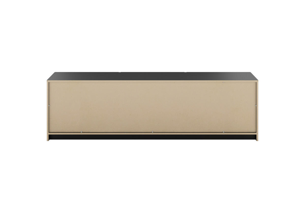 LOWBOARD Bern 179,9/52,3/40 cm 3 Schublade(n) stehend  - Schwarz, Design, Holzwerkstoff (179,9/52,3/40cm) - MID.YOU