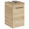 WASCHBECKENUNTERSCHRANK 30/49,8/33,3 cm  - Chromfarben/Eiche Bianco, KONVENTIONELL, Holzwerkstoff/Metall (30/49,8/33,3cm) - Sadena