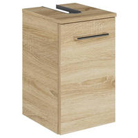 WASCHBECKENUNTERSCHRANK 30/49,8/33,3 cm  - Chromfarben/Eiche Bianco, KONVENTIONELL, Holzwerkstoff/Metall (30/49,8/33,3cm) - Sadena