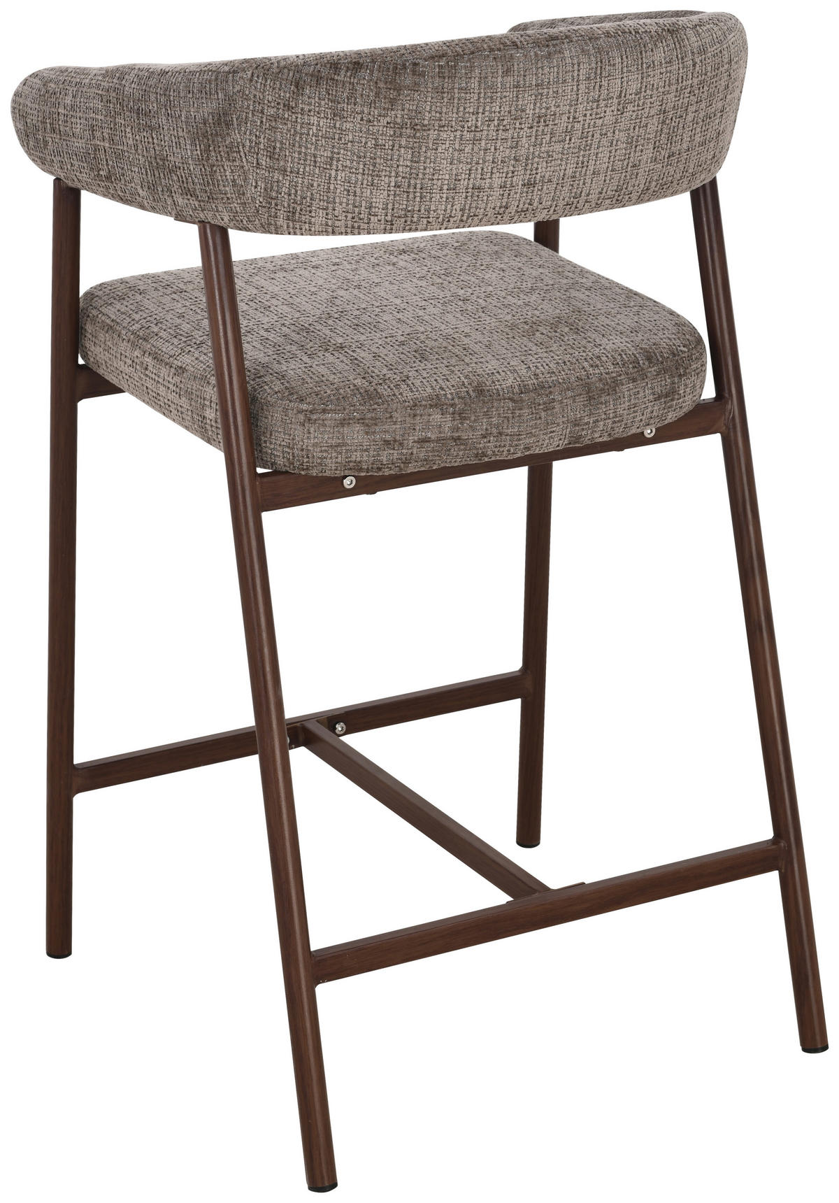 BARHOCKER in Braun, Walnussfarben  - Walnussfarben/Braun, MODERN, Holz/Textil (53/93/55cm) - Livetastic