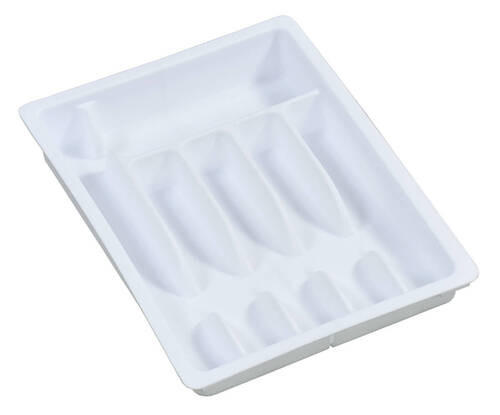 PRÍBORNÍK DO ZÁSUVKY, plast, 38/29/6,2 cm - biela, Basics, plast (38/29/6,2cm)