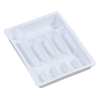 PRÍBORNÍK DO ZÁSUVKY, plast, 38/29/6,2 cm - biela, Basics, plast (38/29/6,2cm)