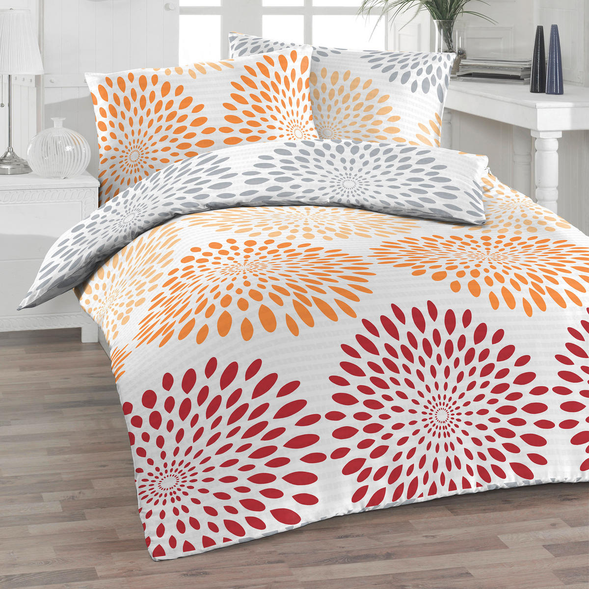 BETTWÄSCHE Seersucker 140/220 cm  - Orange, Basics, Textil (140/220cm) - Florella
