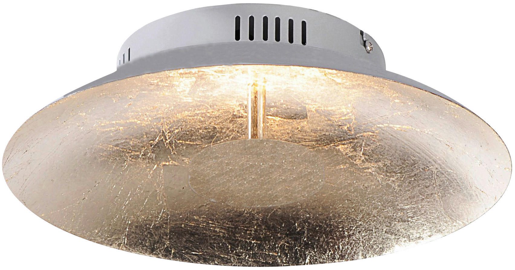 PLAFONIERĂ CU LED - auriu, Design, metal (50/50/11cm)