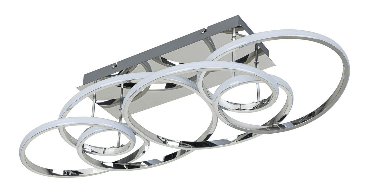 DECKENLEUCHTE 70/40/25 cm  - Chromfarben, Trend, Kunststoff/Metall (70/40/25cm) - Collett's Monde