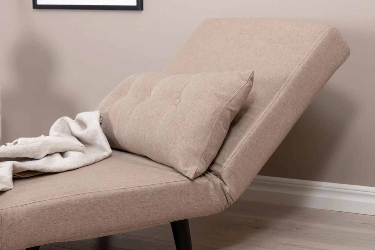 BÄDDFÅTÖLJ i textilväv svart, beige  - beige/svart, Design, metall/textil (70/88/80cm) - Livetastic