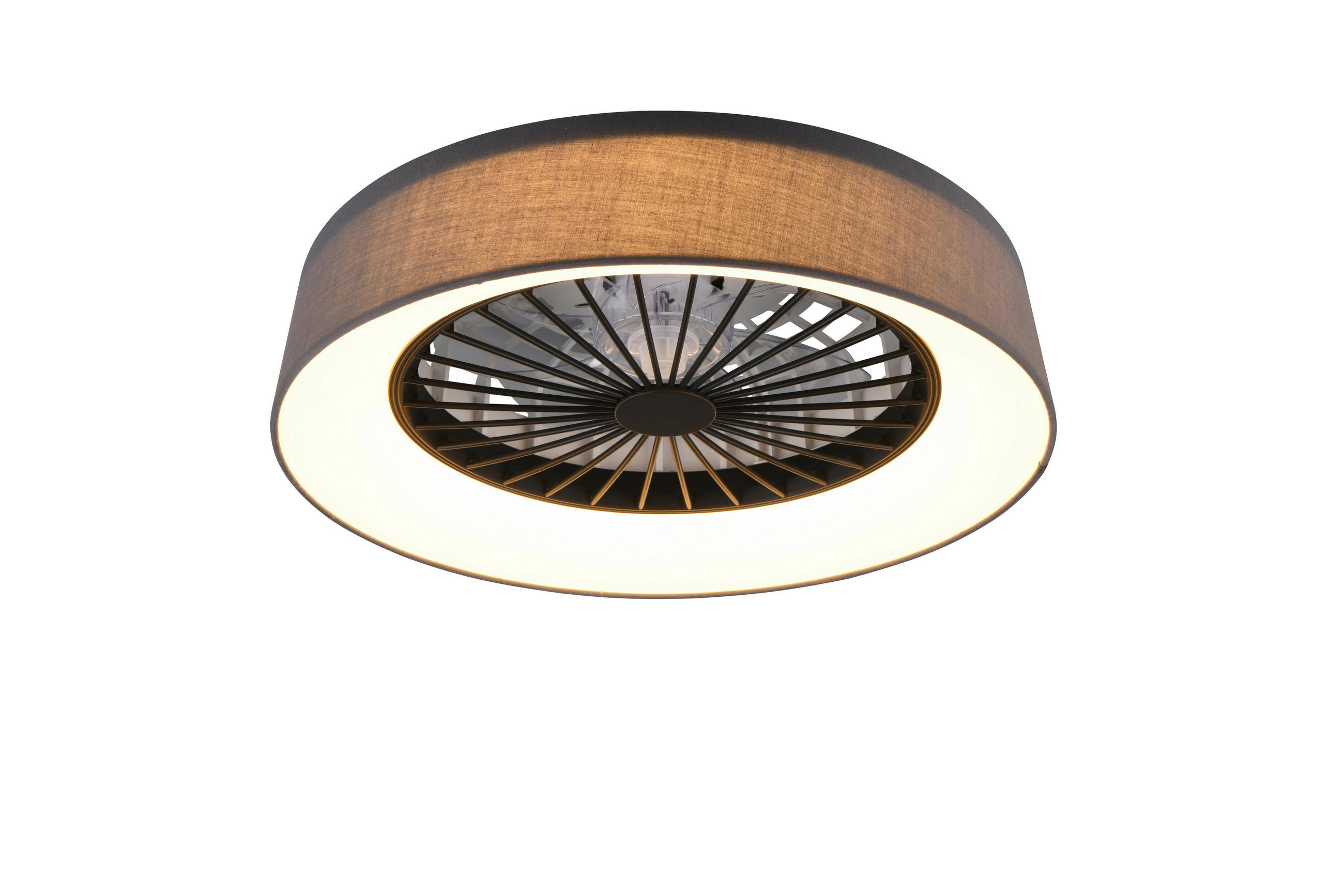 DECKENVENTILATOR 48,0/19,5 cm   - Transparent/Schwarz, Design, Kunststoff/Textil (48,0/19,5cm)