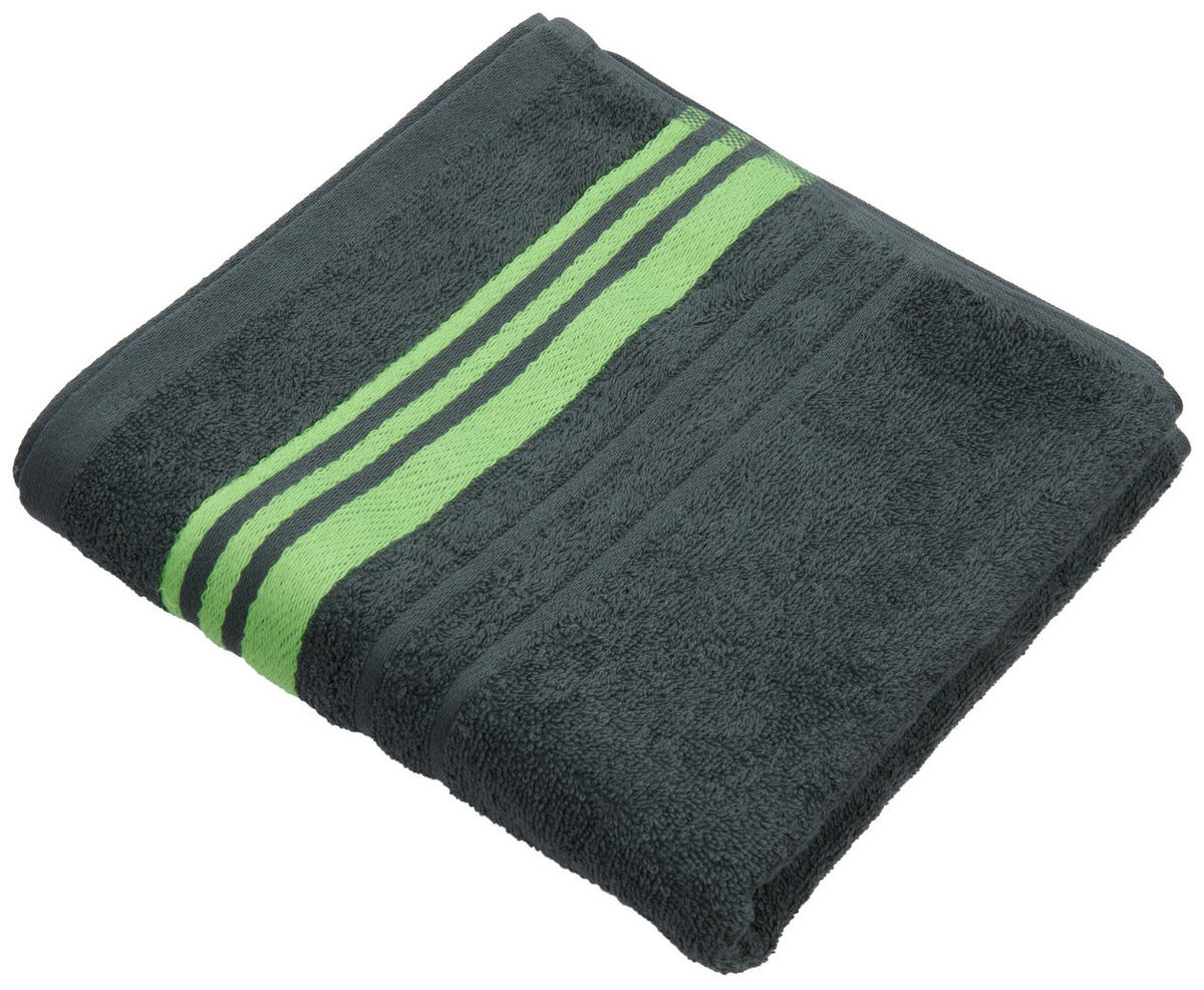 HANDTUCH 50/100 cm Eigenmodelle 2026 Grau, Grün  - Grau/Grün, Design, Textil (50/100cm) - Kleine Wolke