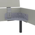BETT 120/200 cm  in Hellgrau  - Hellgrau/Schwarz, Design, Holzwerkstoff/Metall (120/200cm) - Xora