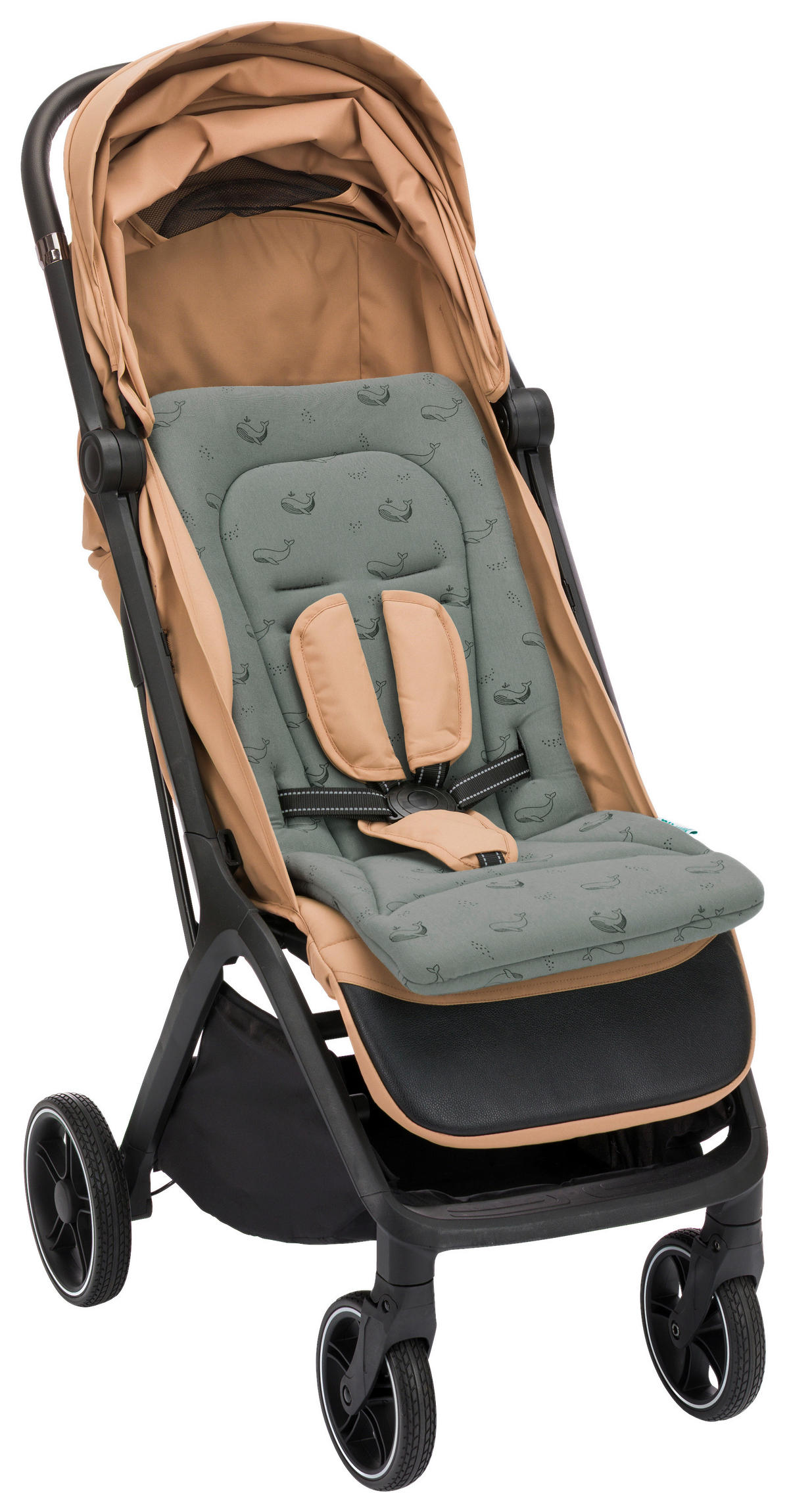 KINDERWAGENEINLAGE - Salbeigrün, Basics, Kunststoff/Textil (30/73cm) - Jimmylee