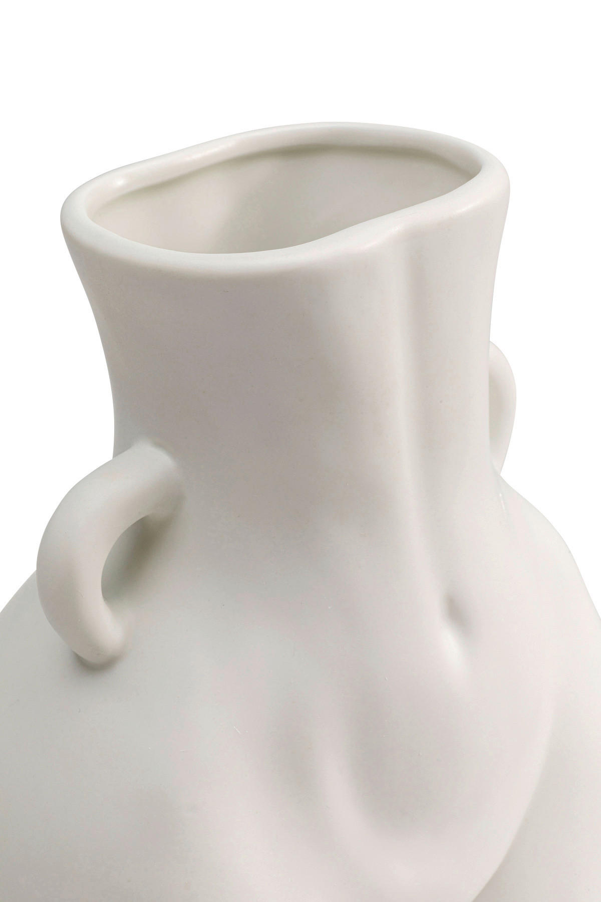 VASE 21,5 cm  - Weiß, Design, Keramik (16/21/12cm) - Kare-Design