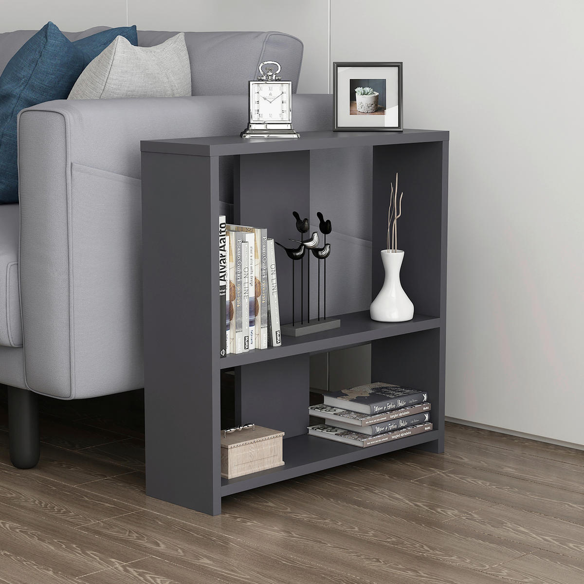 REGAL  60/62/17,6 cm Anthrazit  - Anthrazit, Design, Holzwerkstoff (60/62/17,6cm) - Livetastic