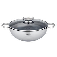 WOKPFANNE 30 cm  - Edelstahlfarben, Basics, Metall (30cm) - Johann Lafer