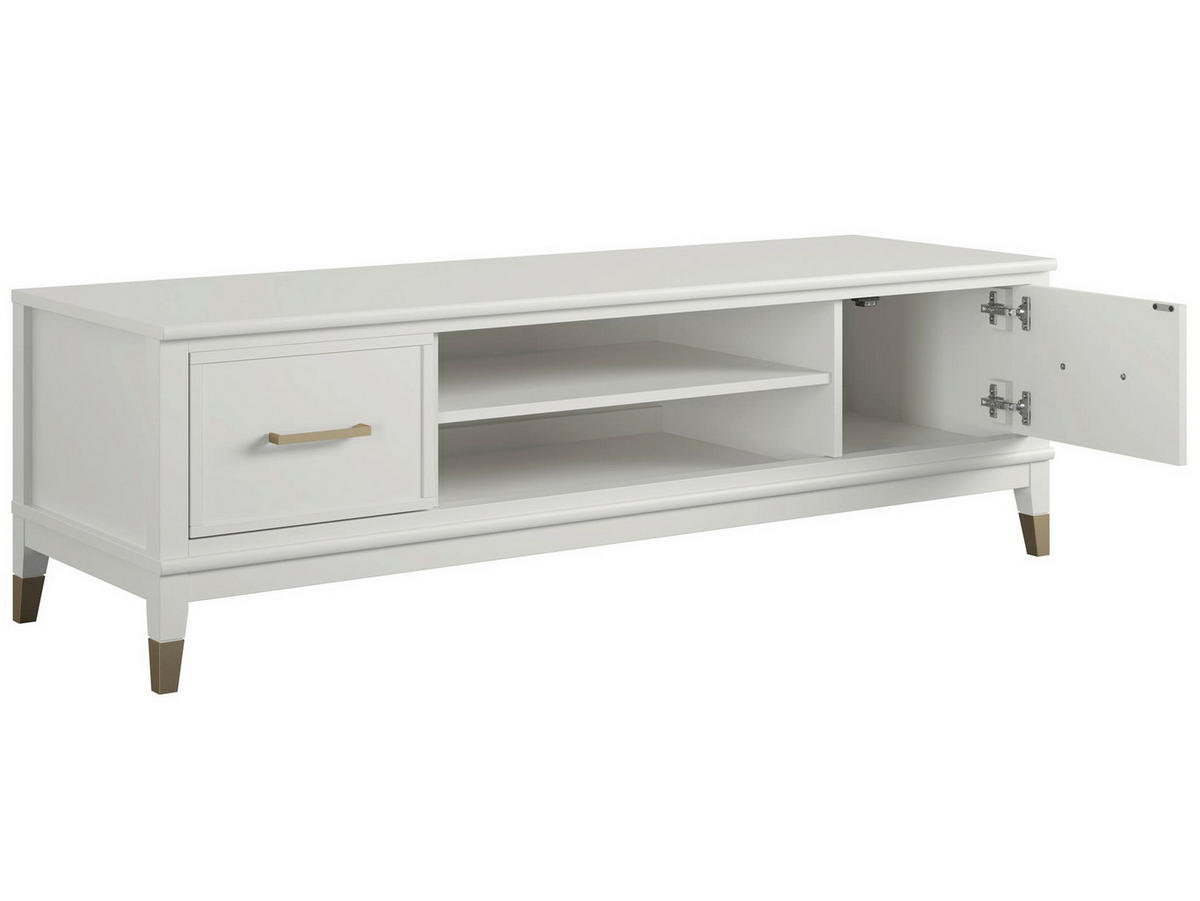 LOWBOARD Westerleigh  in 152/47/50 cm  - Messingfarben/Weiß, Design, Holzwerkstoff/Metall (152/47/50cm) - MID.YOU