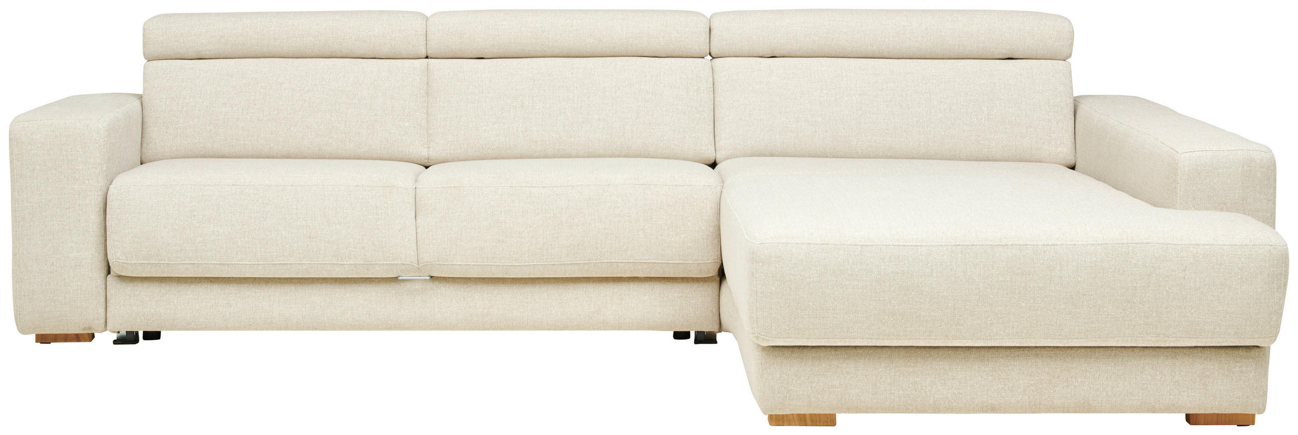 ECKSOFA Naturfarben Chenille  - Eichefarben/Naturfarben, Design, Textil (316/206cm) - Sedda