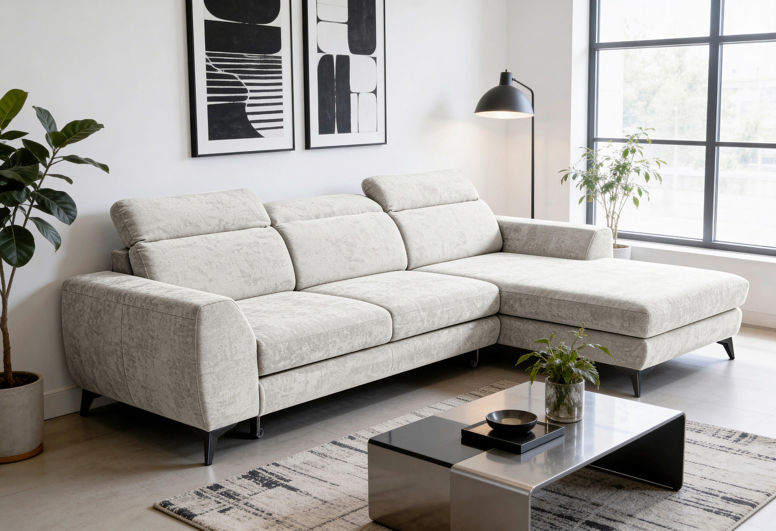Livetastic ROHOVÁ SEDAČKA, textil, slonovinová