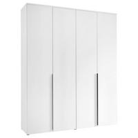 DREHTÜRENSCHRANK 180/225/52 cm 4-türig Weiß  - Schwarz/Weiß, MODERN, Holzwerkstoff/Kunststoff (180/225/52cm) - MID.YOU