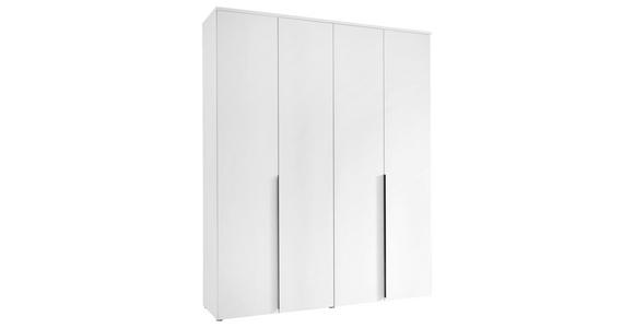 DREHTÜRENSCHRANK  in Weiß  - Schwarz/Weiß, MODERN, Holzwerkstoff/Kunststoff (180/225/52cm) - Carryhome