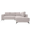 ECKSOFA CORTEZ Hellgrau  - Hellgrau/Schwarz, Design, Textil/Metall (215/260cm) - MID.YOU