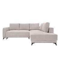 ECKSOFA CORTEZ Hellgrau  - Hellgrau/Schwarz, Design, Textil/Metall (215/260cm) - MID.YOU
