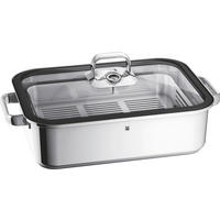 DAMPFBRÄTER Vitalis 41/27/10 cm - Klar/Edelstahlfarben, Design, Glas/Kunststoff (41/27/10cm) - WMF