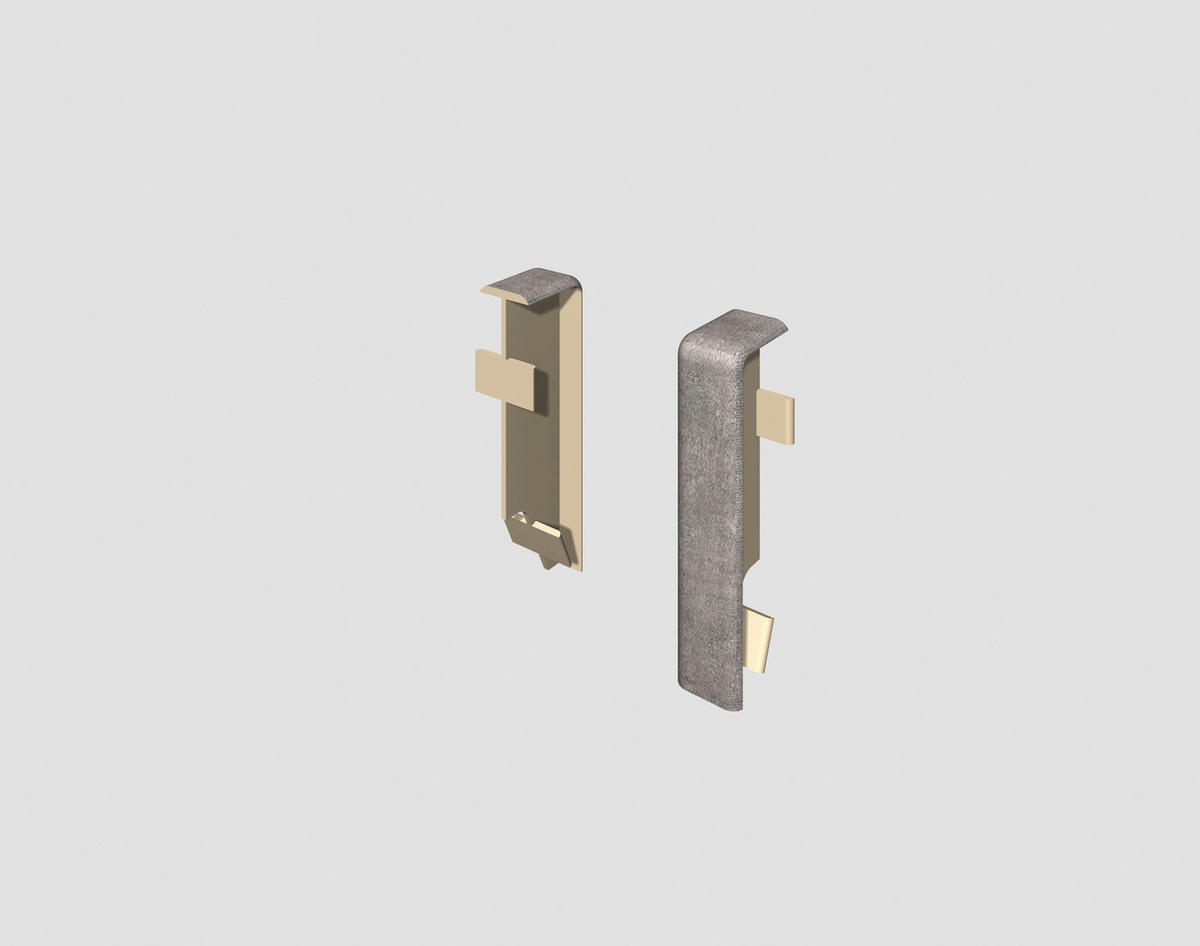 SOCKELLEISTENVERBINDUNGSSTÜCK - Grau, KONVENTIONELL, Kunststoff (1.6/1.2/5.9cm) - Egger Holzwerkstoffe