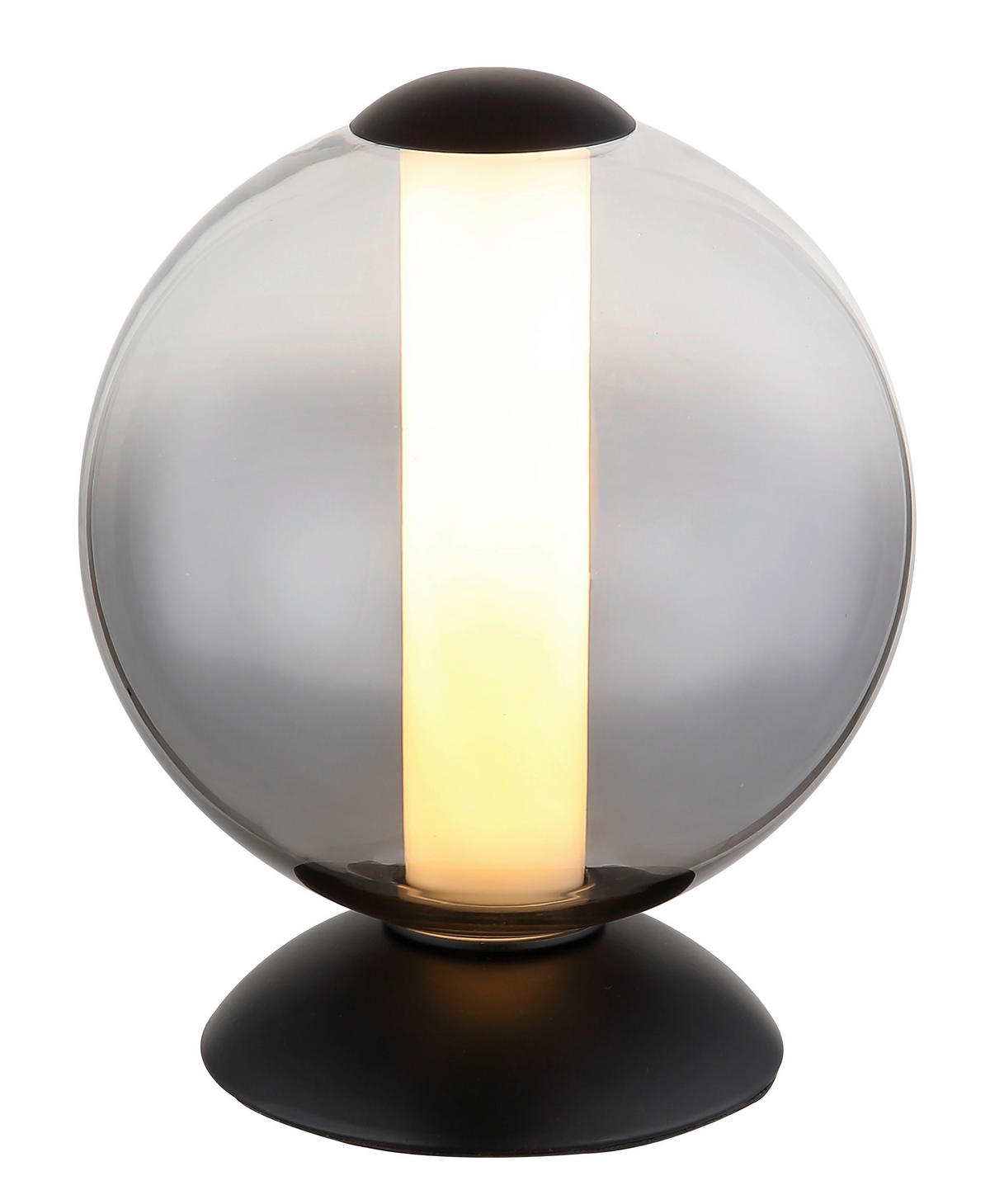 LED-TISCHLEUCHTE 18/21 cm   - Schwarz/Weiß, KONVENTIONELL, Glas/Kunststoff (18/21cm) - Globo