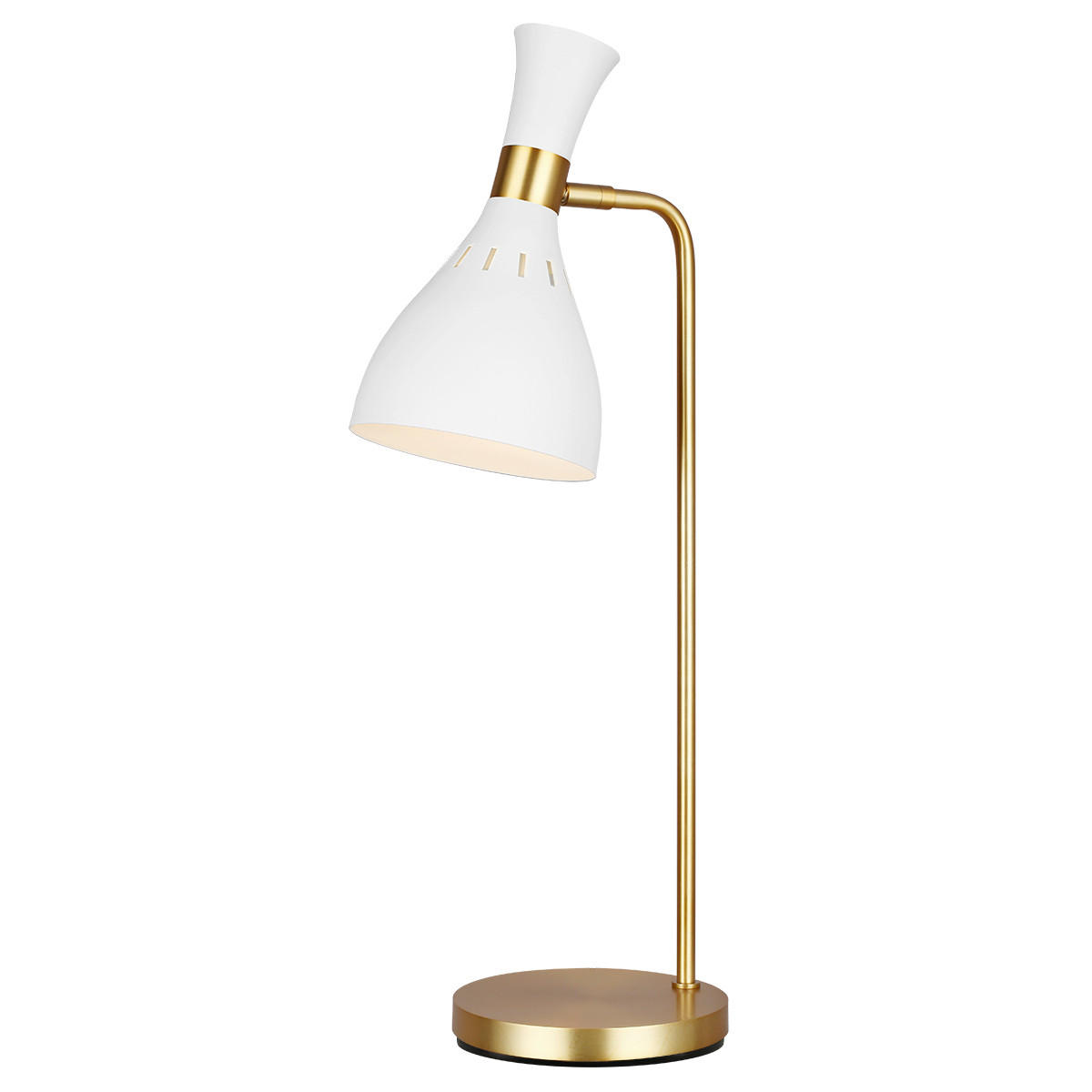 TISCHLEUCHTE Elstead Joan 17.8/63.5/21.9 cm   - Messingfarben/Weiß, KONVENTIONELL, Metall (17.8/63.5/21.9cm) - Elstead Lighting