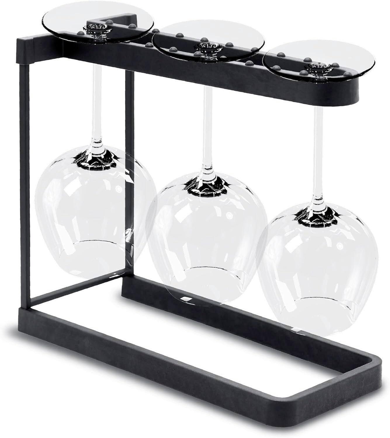 Happy Sinks Weinglashalter Schwarz 28x24x13 cm